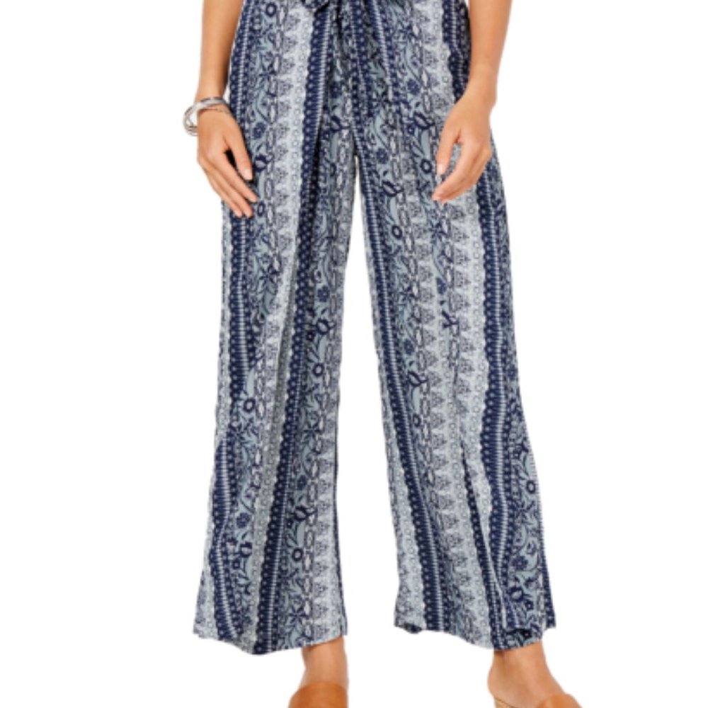 Style & Co Women Tie-Front Wide-Leg Pants Size M